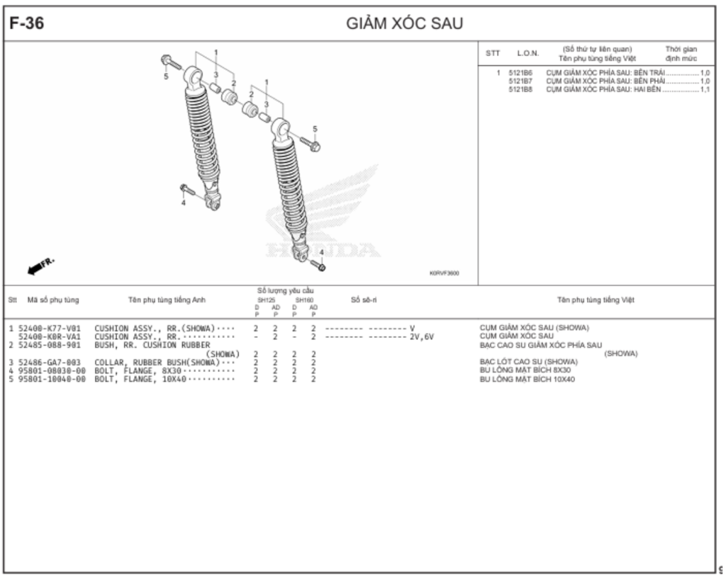 F-36 - GIẢM XÓC SAU