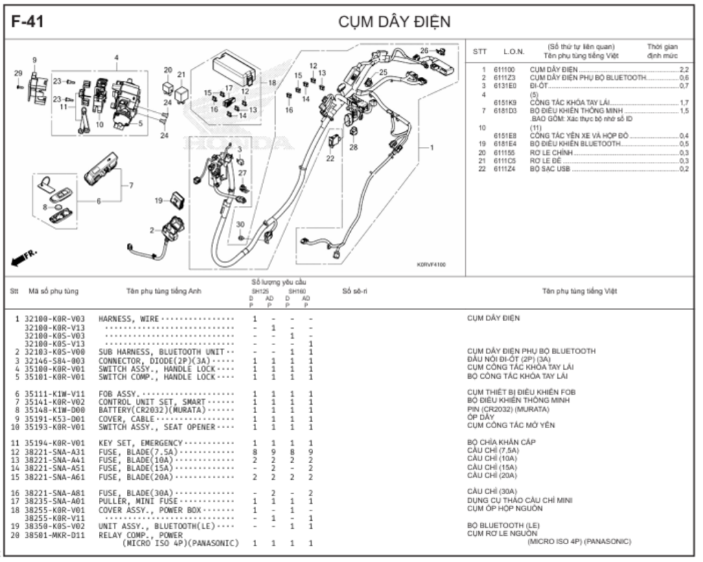 F-41 - CỤM DÂY ĐIỆN