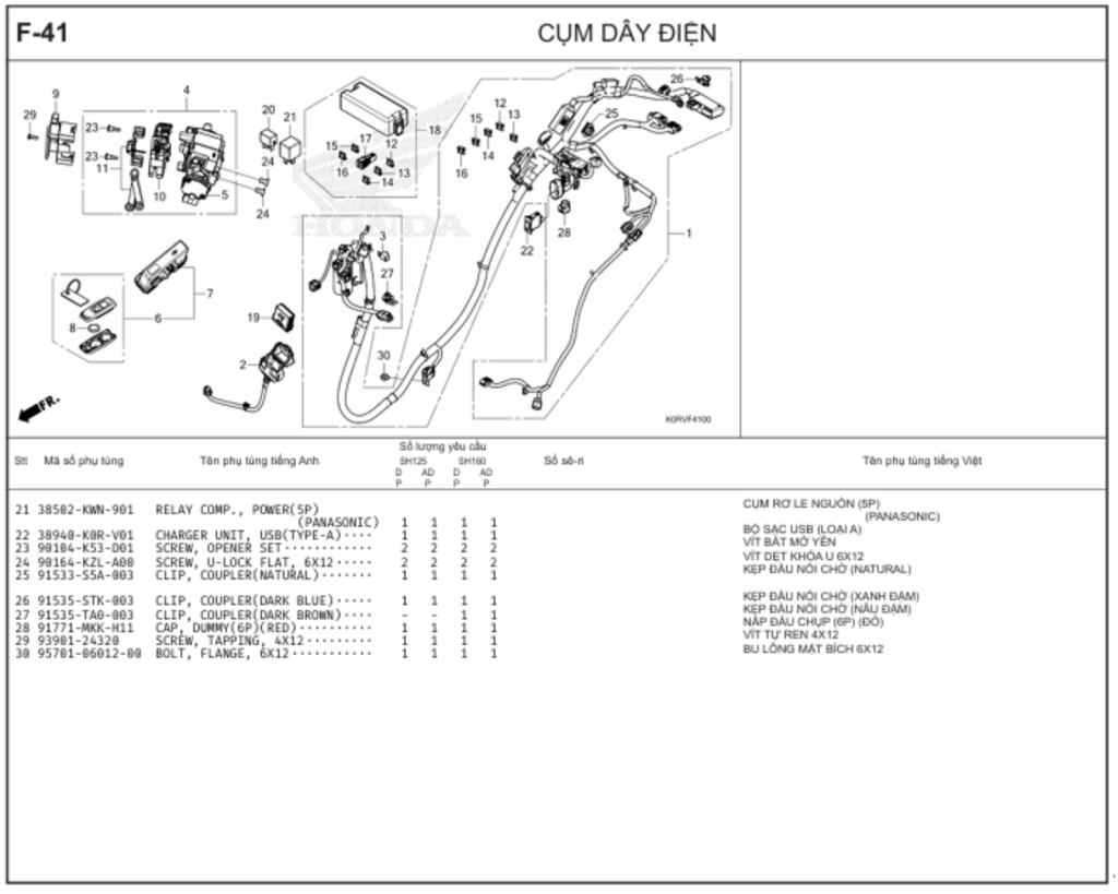 F-41 - CỤM DÂY ĐIỆN