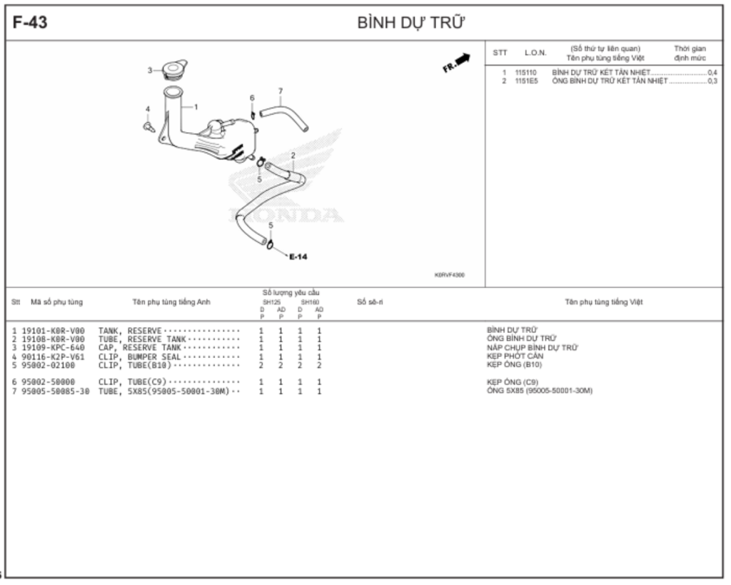 F-43 - BÌNH DỰ TRỮ