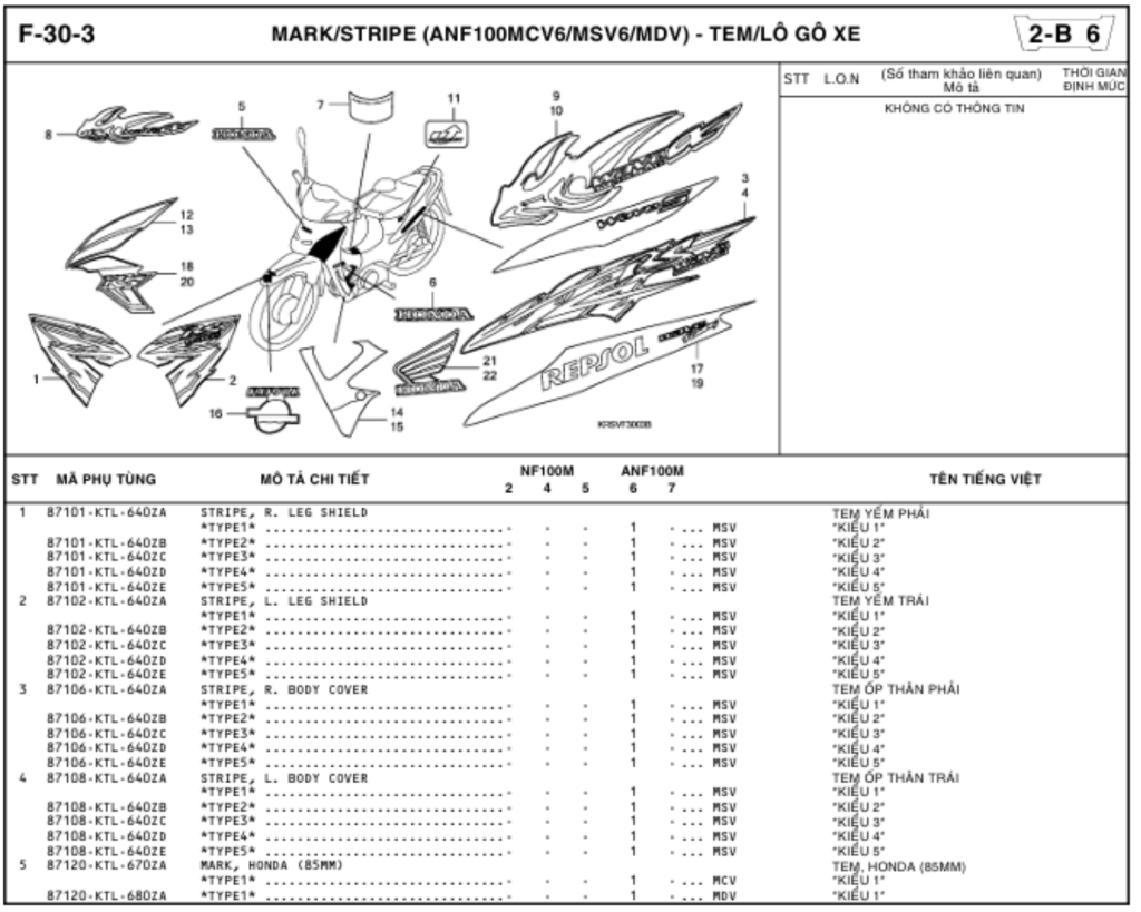 F-30-3 - MARK/STRIPE (ANF100MCV6/MSV6/MDV)