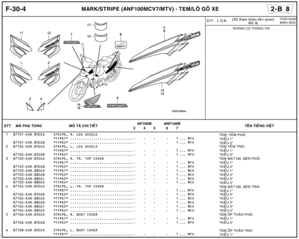 F-30-4 - MARK/STRIPE (ANF100MCV7/MTV)