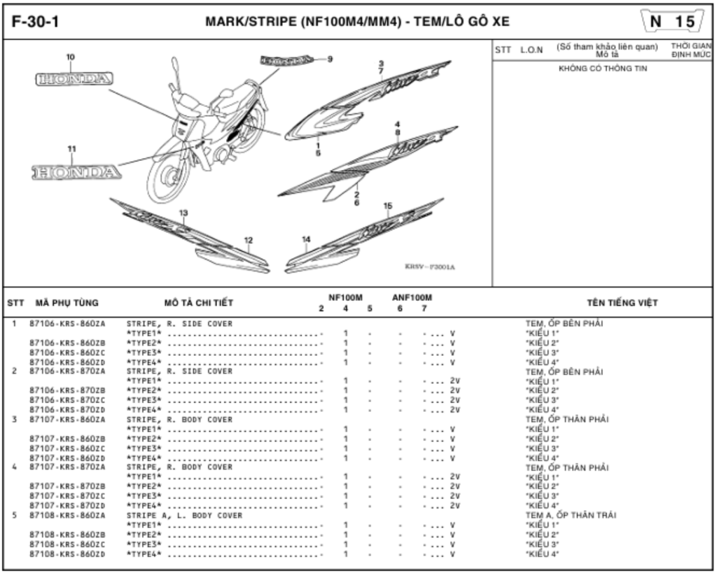 F-30-1 - MARK/STRIPE (NF100M4/MM4)