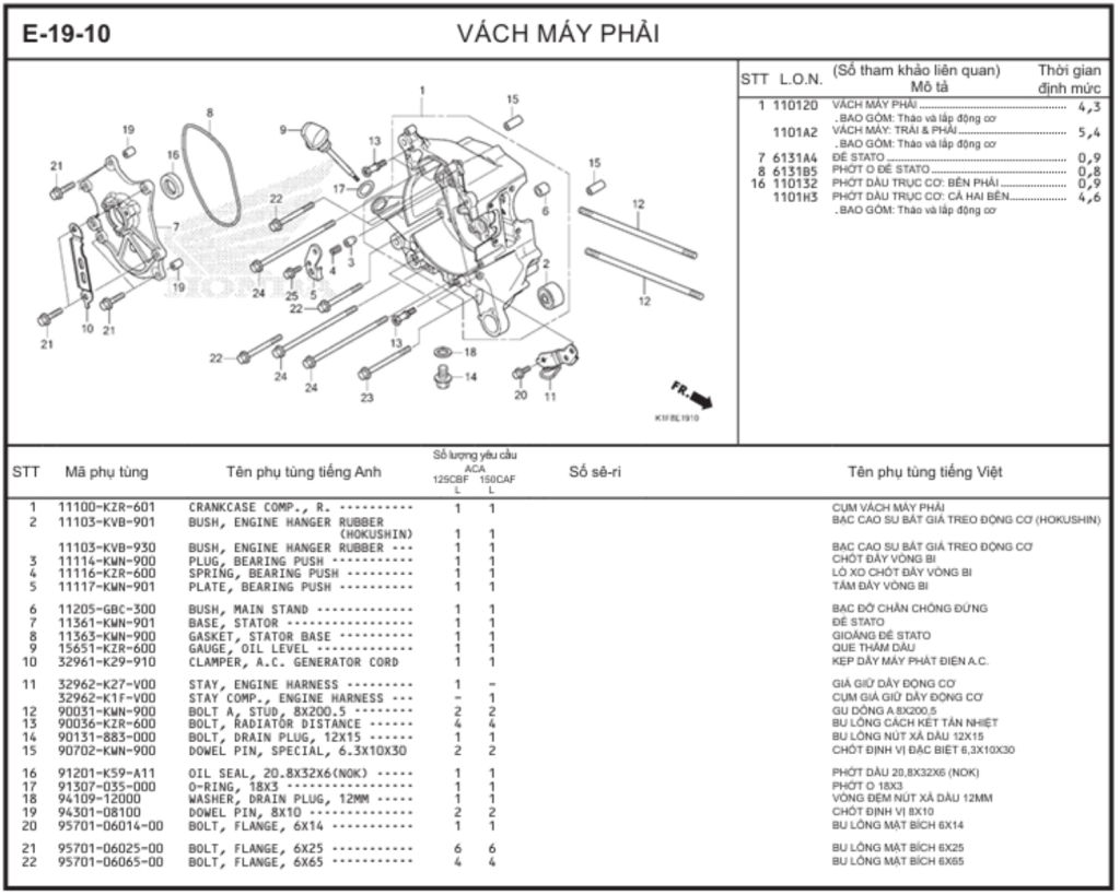 E-19-10 - VÁCH MÁY PHẢI