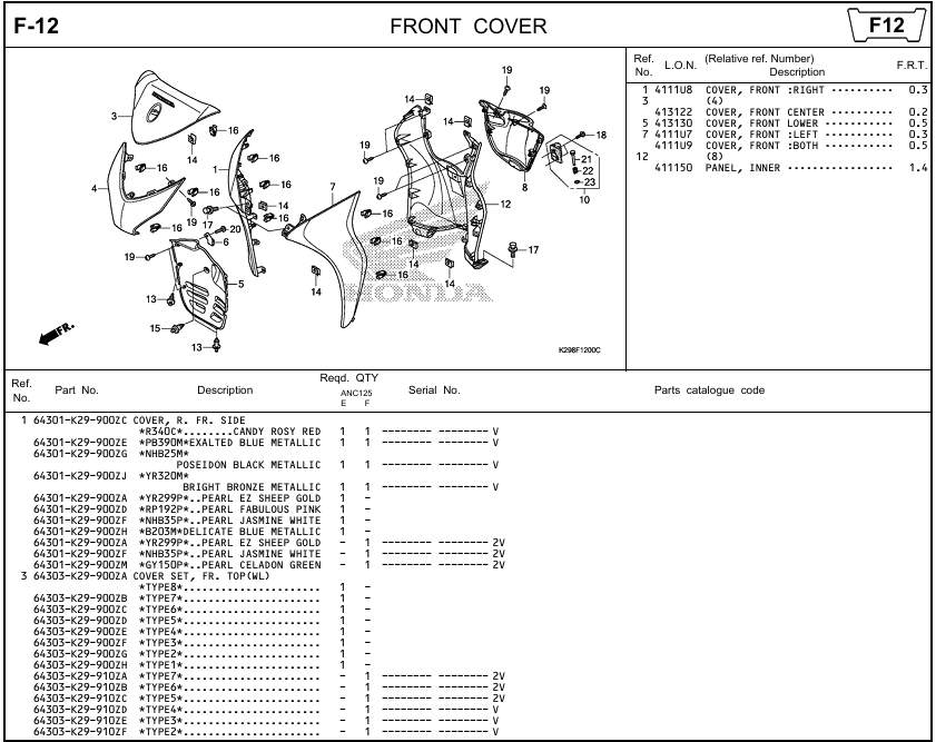 F-12 - FRONT COVER