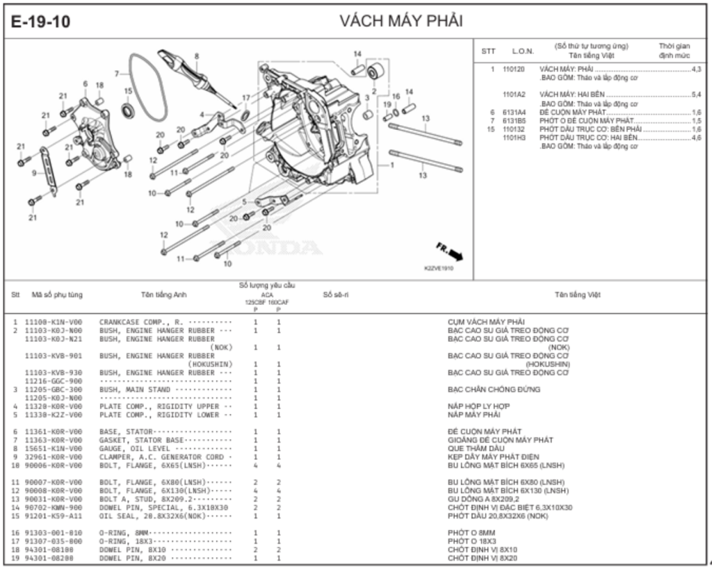 E-19-10 - VÁCH MÁY PHẢI