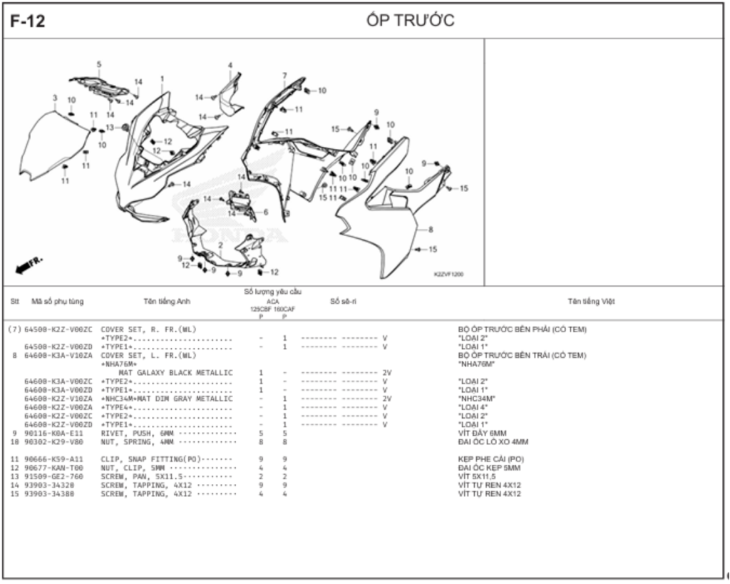 F-12 - ỐP TRƯỚC