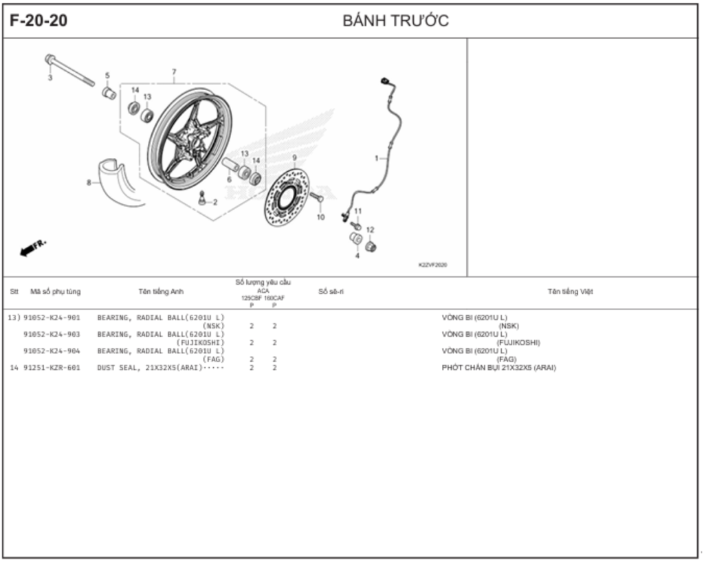 F-20-20 - BÁNH TRƯỚC