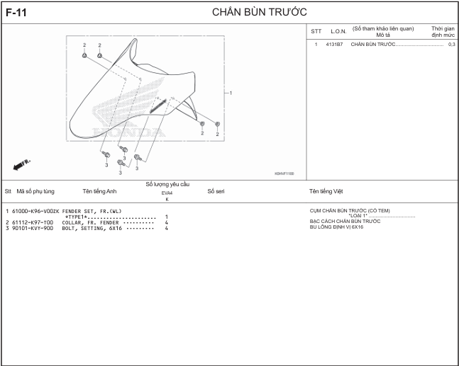 F-11 - CHẮN BÙN TRƯỚC