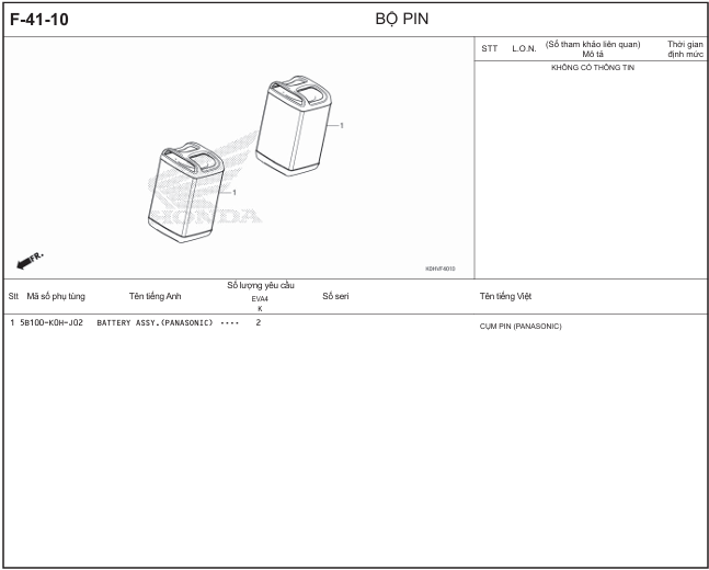 F-41-10 -  BỘ PIN    