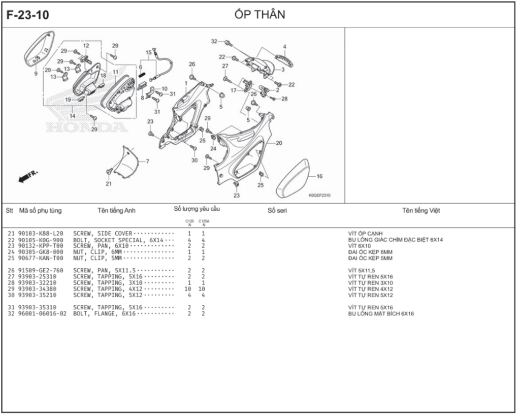 F-23-10 - ỐP THÂN