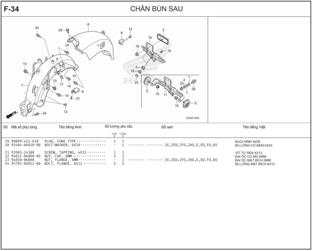 F-34 - CHẮN BÙN SAU