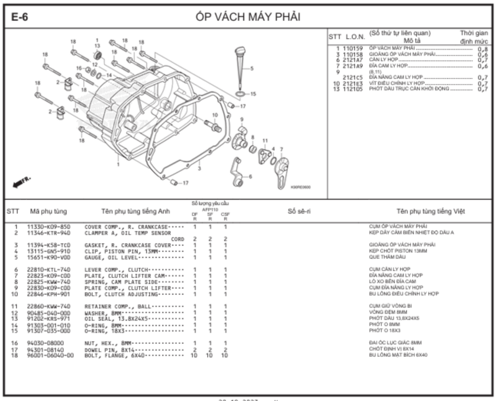 E-6 - ỐP VÁCH MÁY PHẢI