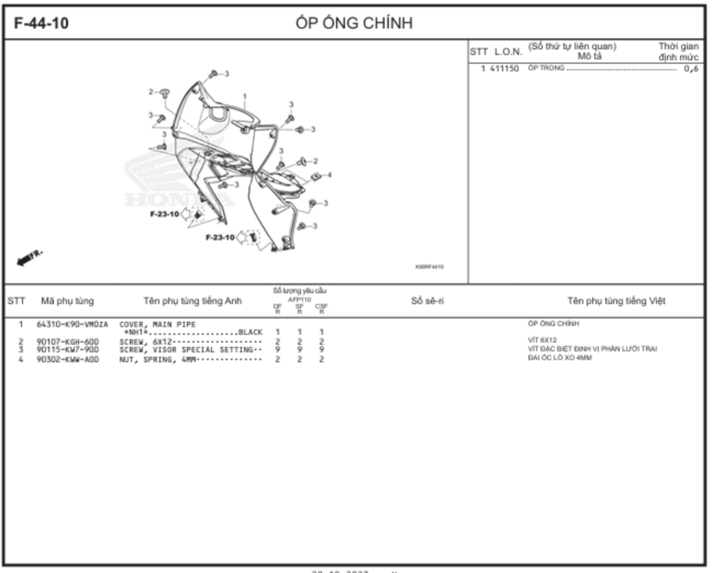 F-44-10 - ỐP ỐNG CHÍNH
