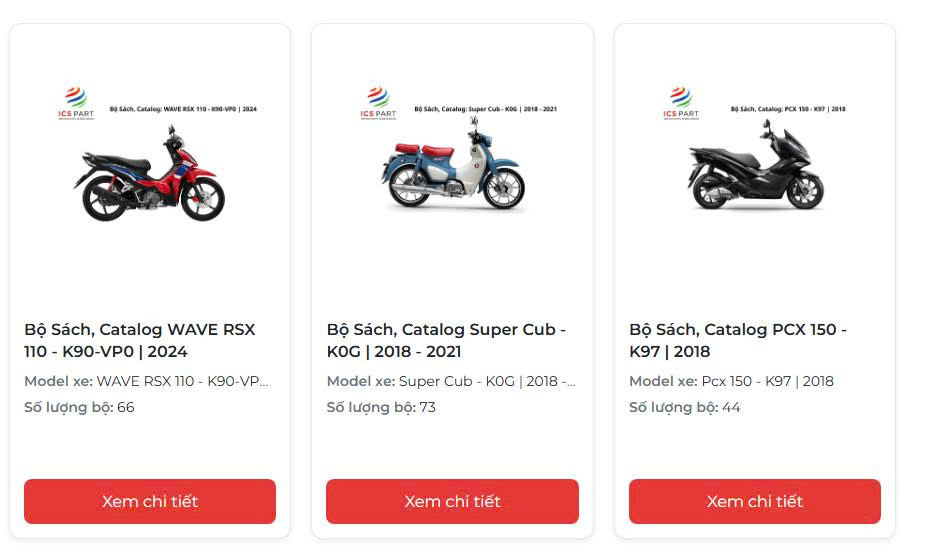 Sách và catalog phụ tùng